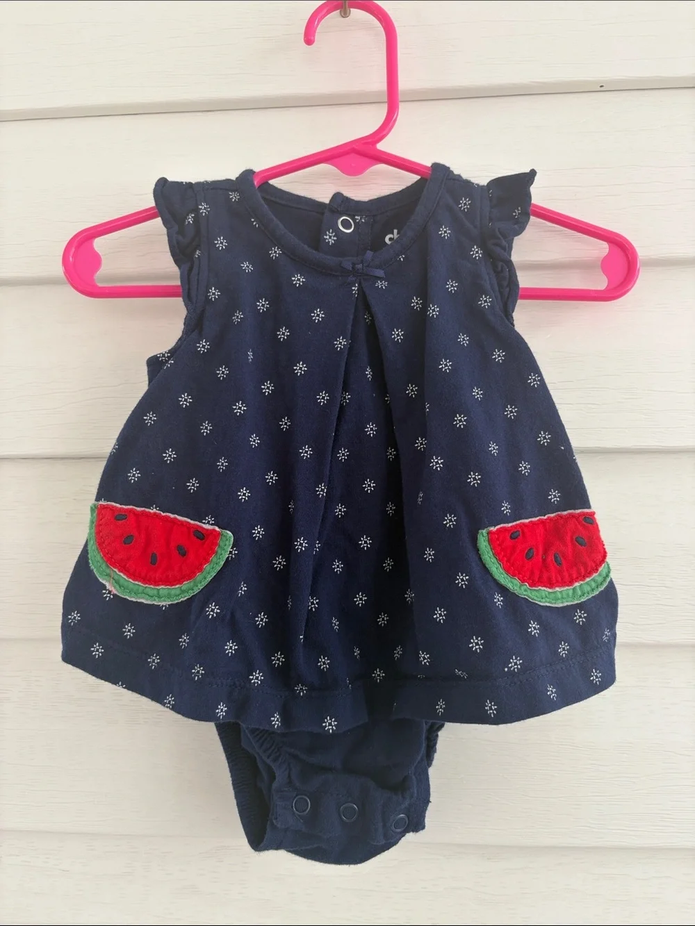 Carter's Watermelon Bubble Romper 0–3 Months | Summer Picnic Baby Outfit Novelty